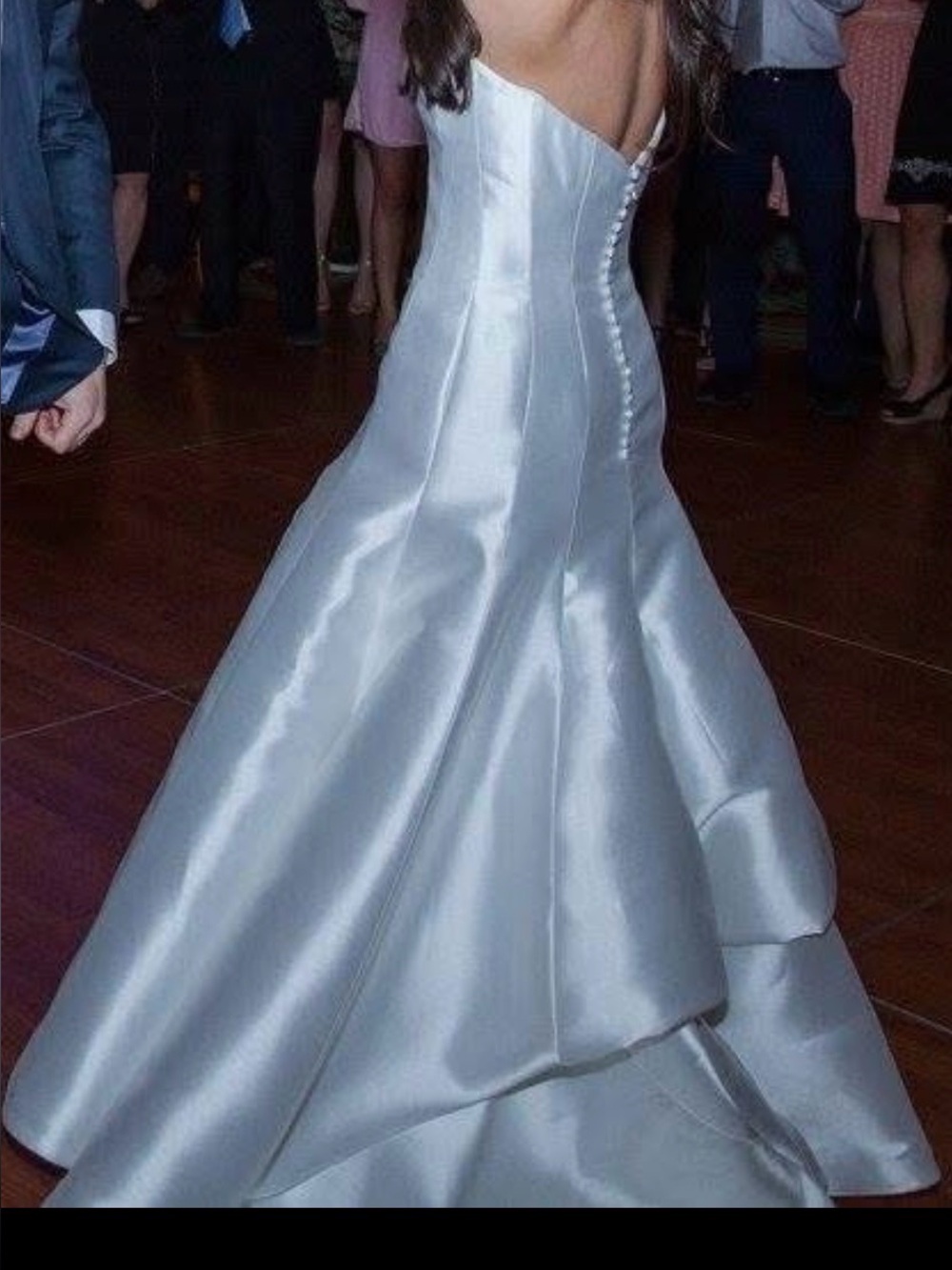 Elegant White Strapless Wedding Dress - Picture 6 of 14